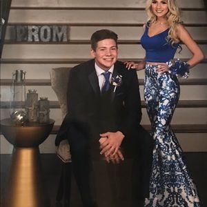 TWO PIECE PROM DRESS